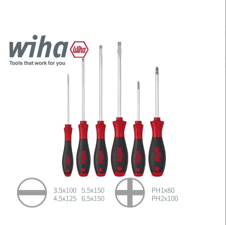 WIHA 德國 通用型 一字 十字起子 6支組 6件組